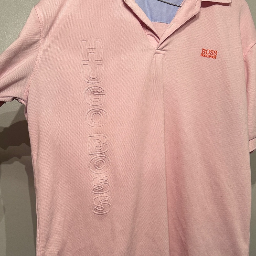 Hugo Boss Light Pink Embroidered Polo